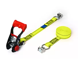 Alle spanbanden 25mm Spanband - 800kg - 3,5m - 25mm - 2-delig - Voor L-track-rail - Geel