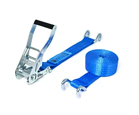 Alle spanbanden 50mm Spanband - 4T - 9m - 50mm - 2-delig - Klauwhaken - Blauw