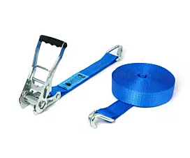 Alle spanbanden 50mm Spanband - 5T - 12m - 50mm - 2-delig met spitshaken - Blauw