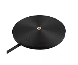 Black - 25mm Polyester band - 25mm - 1200kg - Rol - 100m - Zwart