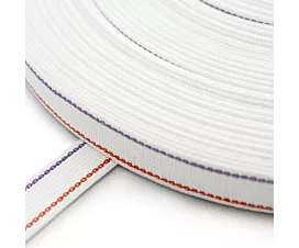 Rolluiklint 22 mm Rolluiklint - 22mm - Wit met rode en paarse streep Rolluiklint 22 mm Rolluiklint - 22mm - Wit met rode en paarse streep