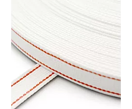 Rolluiklint 22 mm Rolluiklint - 22mm - Wit met 2 rode strepen Rolluiklint 22 mm Rolluiklint - 22mm - Wit met 2 rode strepen