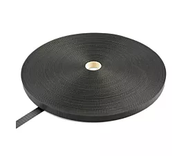 Alle zwarte band op rol Polyester band - 25mm - 2250kg - Rol - 100m - Zwart