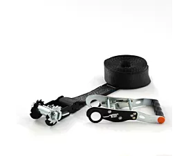 Zwart - Eindloos Spanband - 5T - 50mm - 1-delig - Ratelbasis + handvat - Zwart + Eigen label