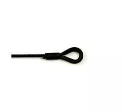 Alle staalkabels & toebehoren Zwarte kabelstroppen 5mm - 1 lus met kous - 160kg