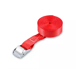 Alle spanbanden 25mm Spanband - 250kg - 4m - 25mm - 1-delig - Klemgesp - Rood - 10st.