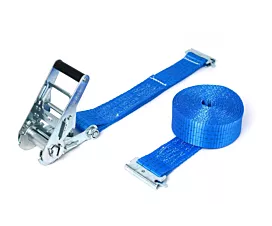 Bevestigingsrails & Toebehoren Spanband - 2T - 3,5m - 50mm - 2-delig - Eindfittings - Blauw