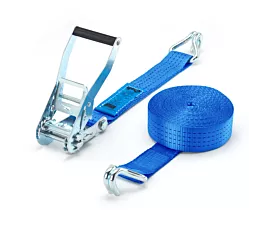 Alle spanbanden 50mm Spanband - 4T - 9m - 50mm - 2-delig - Spitshaken - Blauw