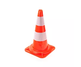 Alle signalisatiemateriaal Verkeerskegel - Oranje met reflecterende stroken - 50cm